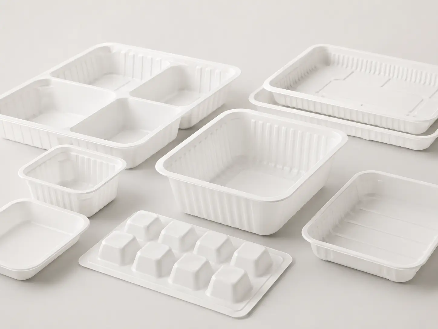 Transparent polypropylene thermoformed packaging