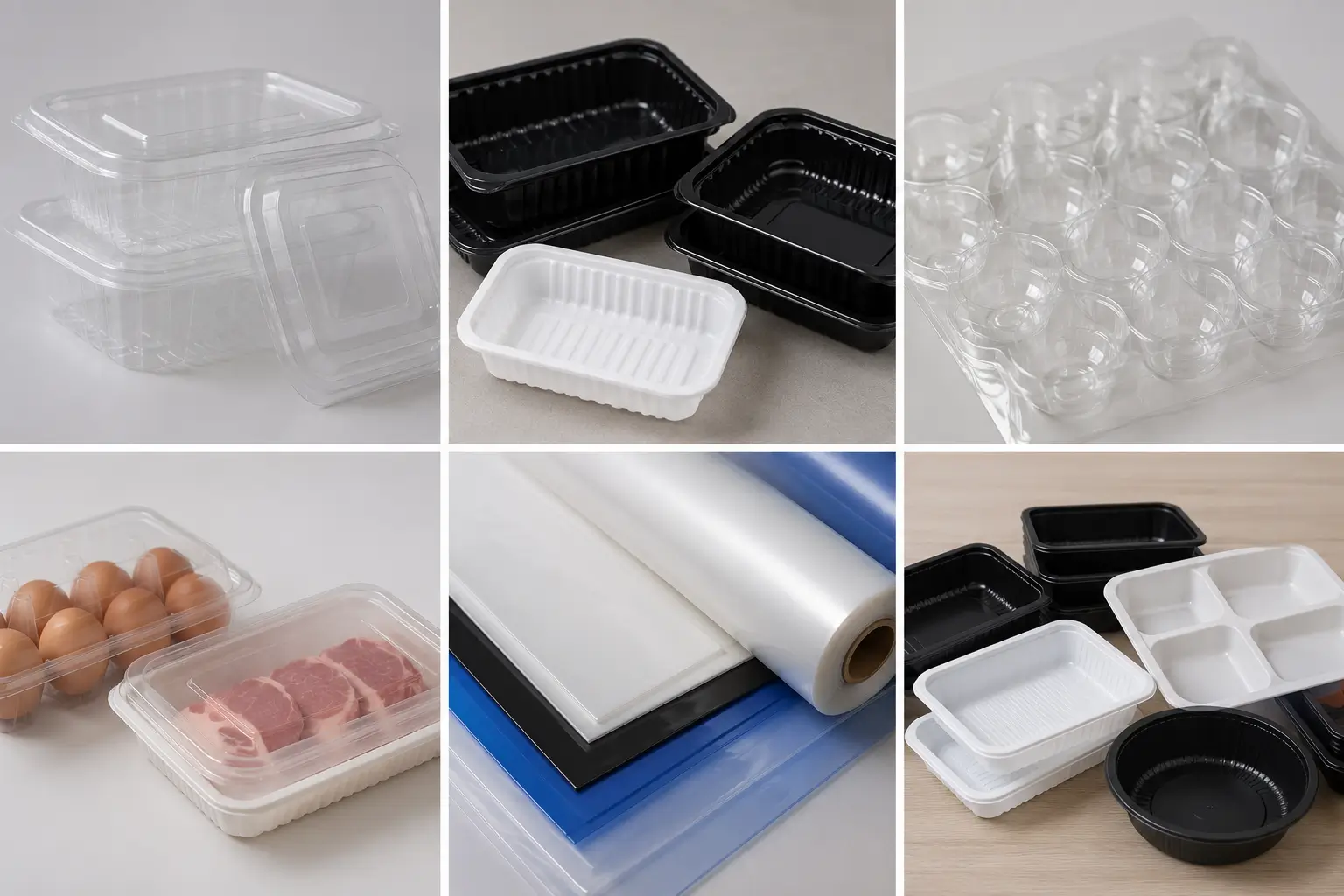 Colored polypropylene thermoformed trays