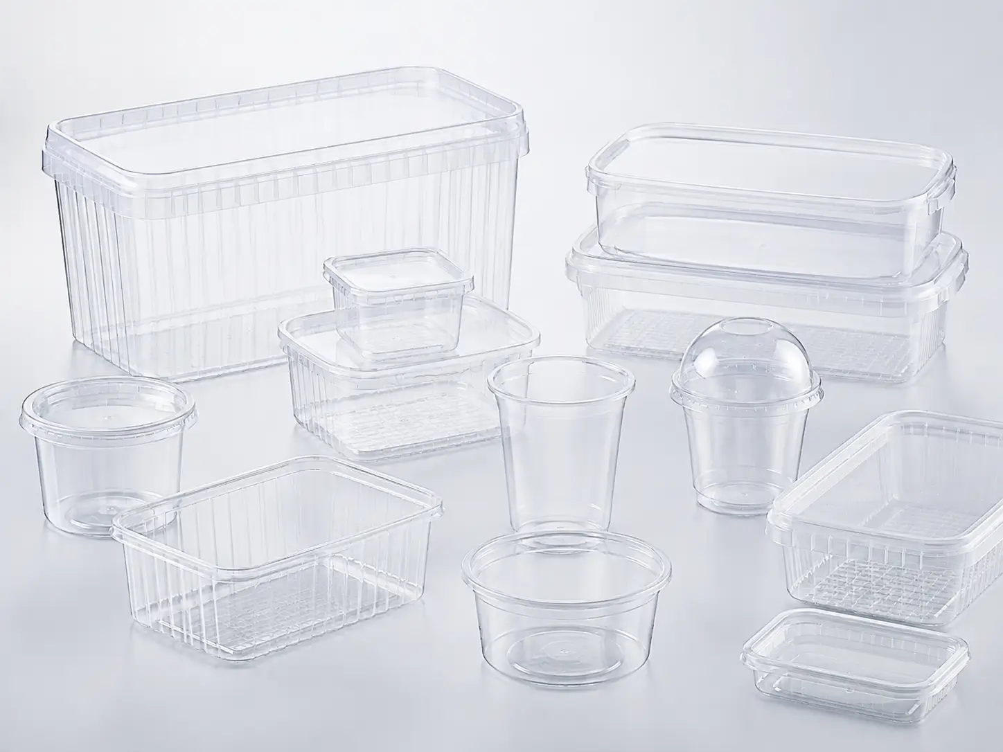 Transparent polypropylene storage container applications