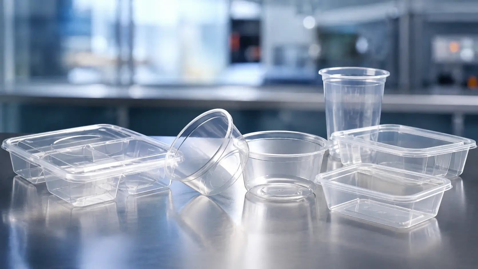 Clear polypropylene thin wall containers