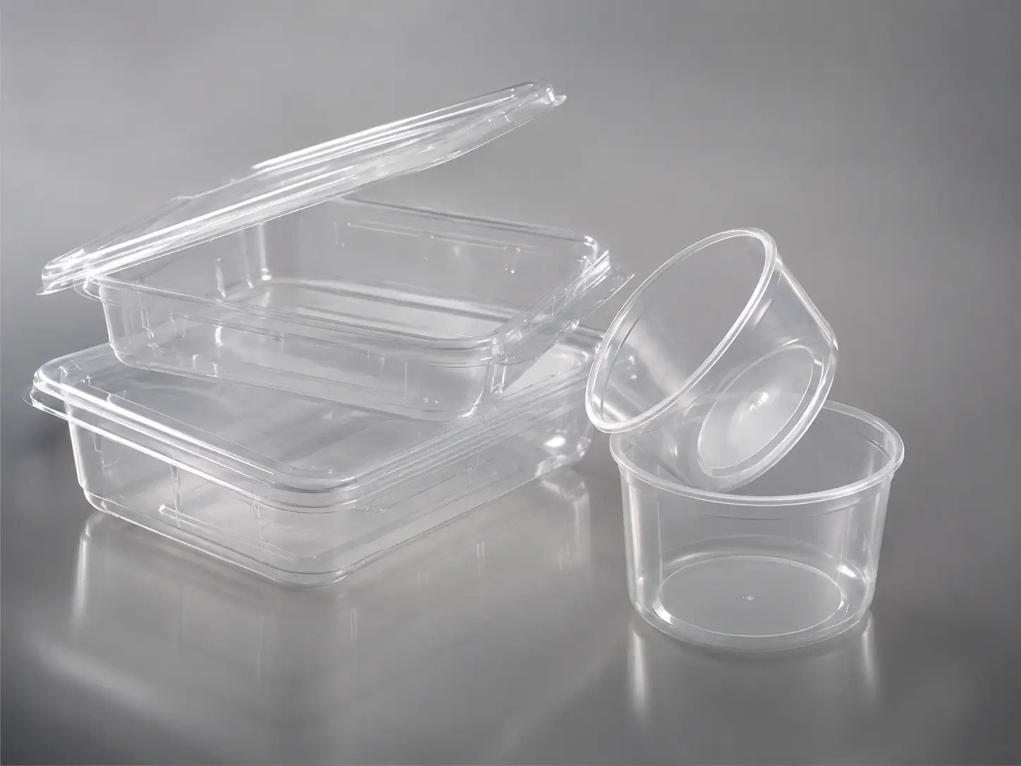 Polypropylene thin wall injection molded products